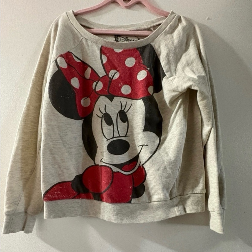 Disney Minnie Mouse Kids Sweatshirt - Red, Black, and White